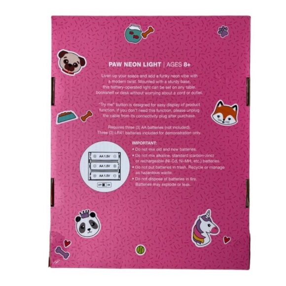 NIB FURever Friends Paw Neon Light - Picture 5 of 10